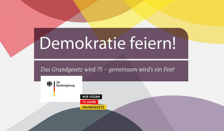Motto des Festes 75 Jahre Grundgesetz