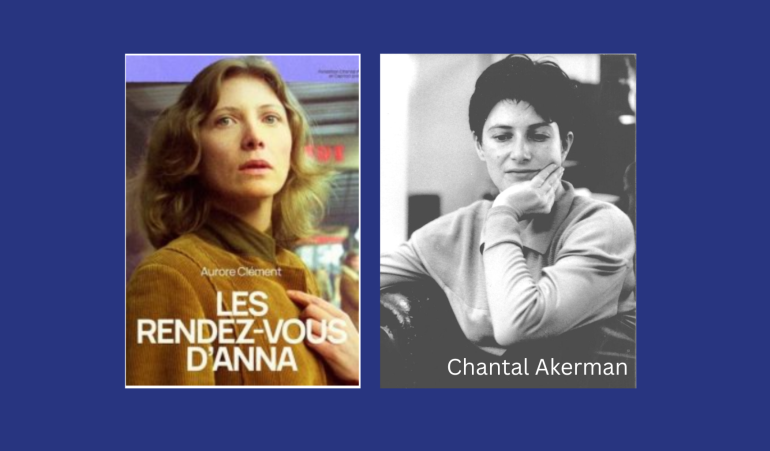 Filmplakat Les Rendez-vous d'Anna und Porträt von Chantal Akerman